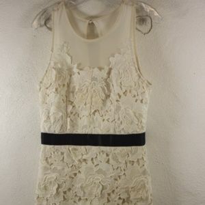 NWT! Fab'rik Cocktail White Lace Ivory Dress sz S